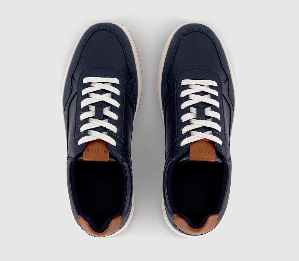 OFFICEClyde Panel Detail Trainers OFFICEClyde Panel Detail TrainersNavy