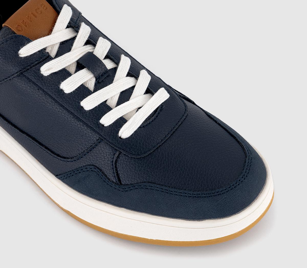 OFFICEClyde Panel Detail Trainers OFFICEClyde Panel Detail TrainersNavy