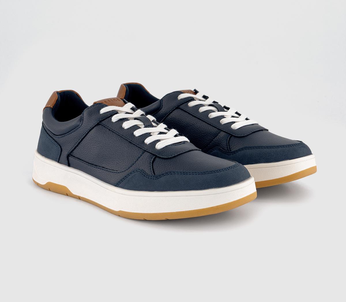 OFFICEClyde Panel Detail Trainers OFFICEClyde Panel Detail TrainersNavy