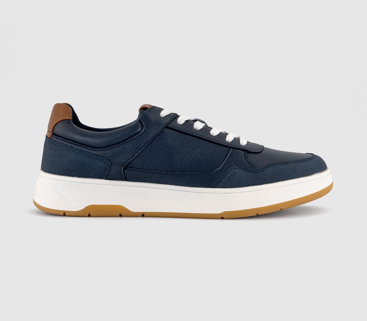 OFFICEClyde Panel Detail Trainers OFFICEClyde Panel Detail TrainersNavy