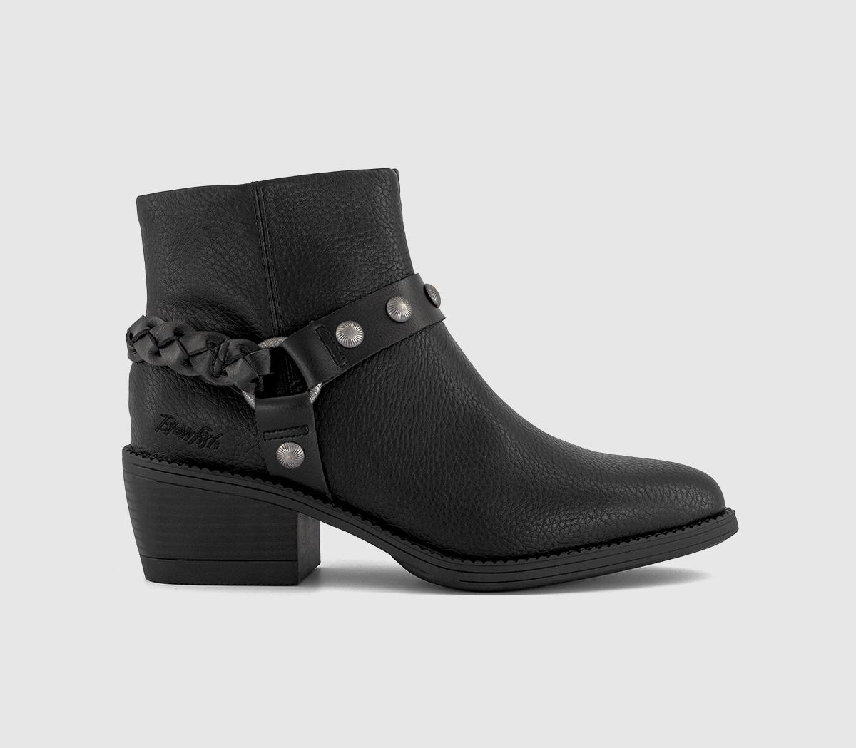 Blowfish Malibu Roadtrip Boots Black - Flat Shoes for Women