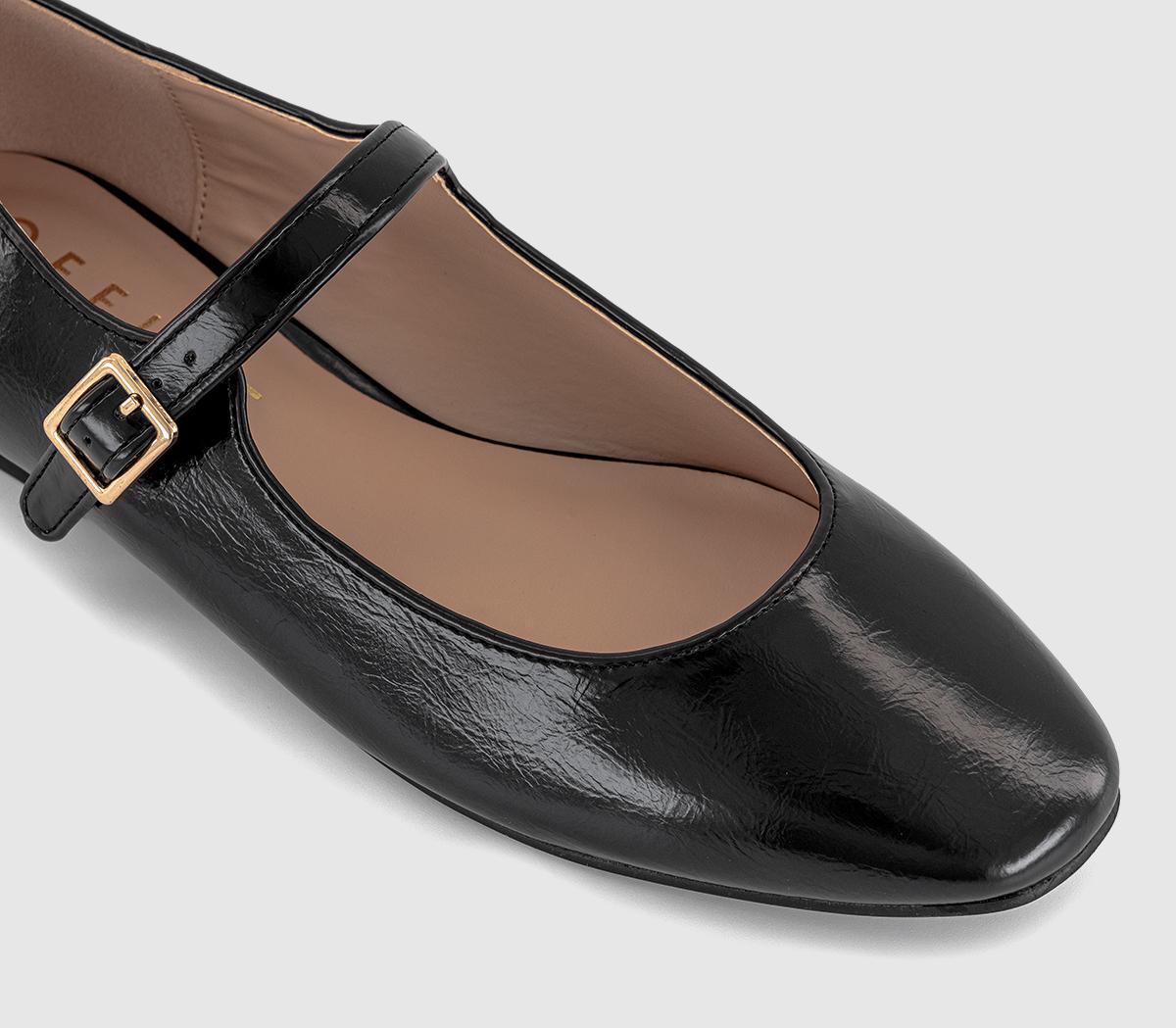 OFFICEFuschia Single Strap Mary Jane Ballet Flats OFFICEFuschia Single Strap Mary Jane Ballet FlatsBlack