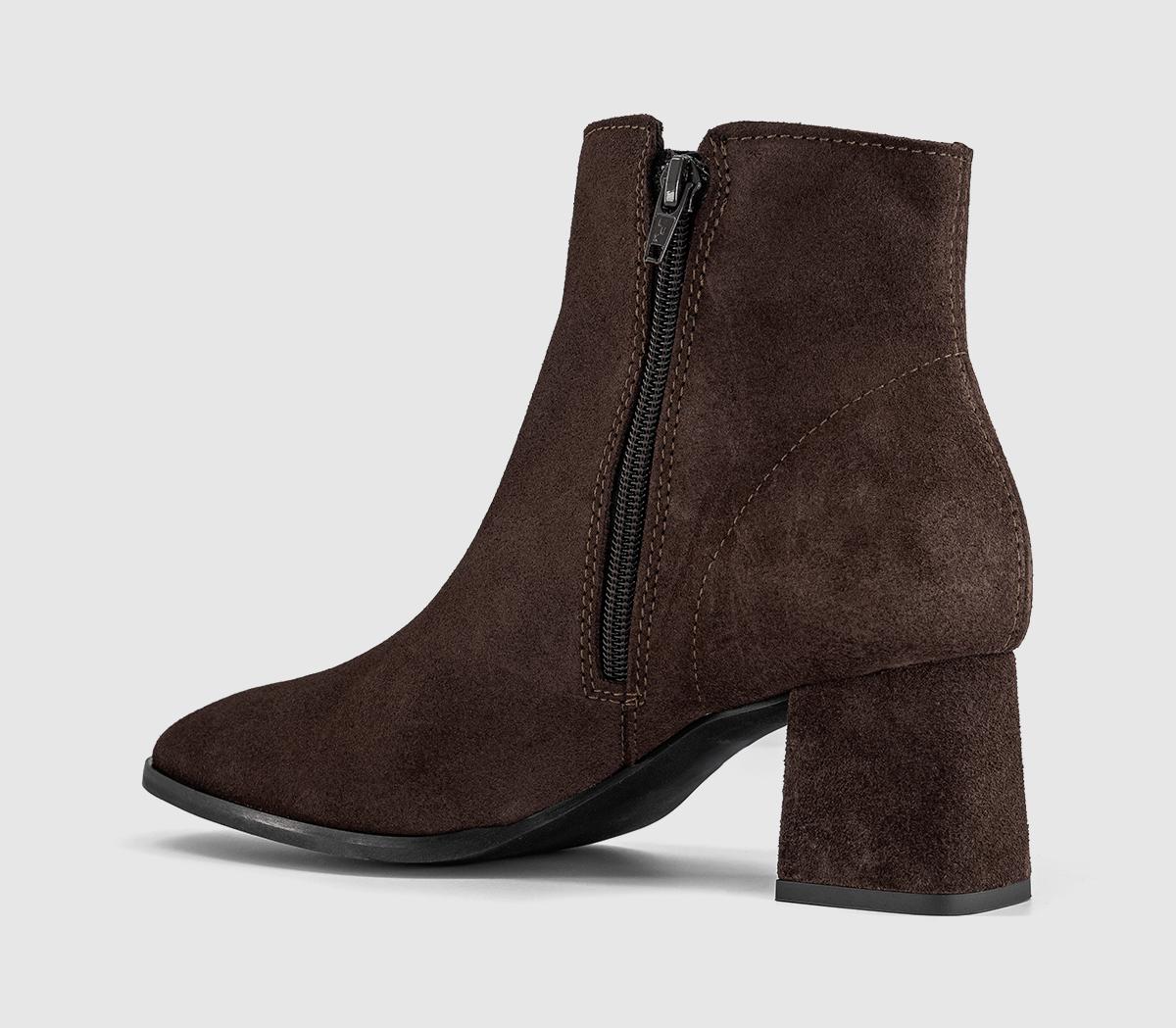 OFFICEAnnie Smart Block Heel BootsBrown Suede