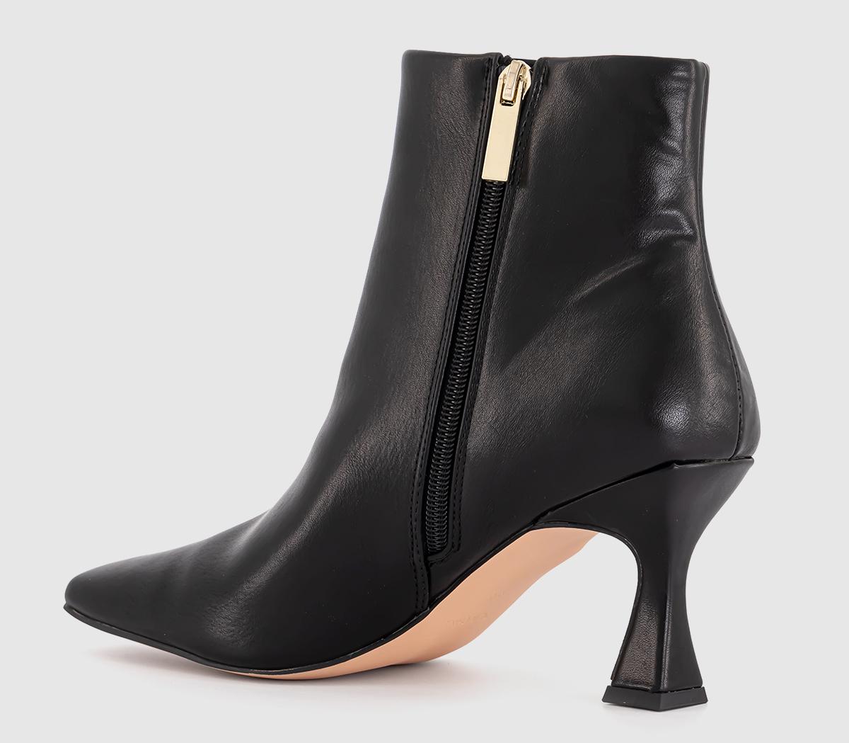 OFFICEAria Flared Heel Smart Boots OFFICEAria Flared Heel Smart BootsBlack Pu