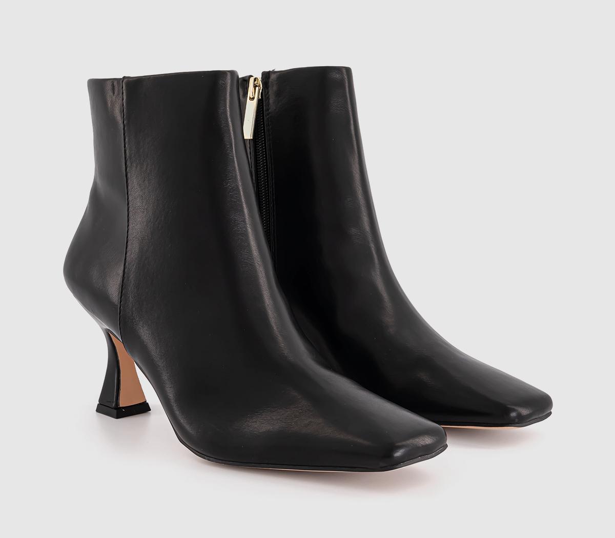 OFFICEAria Flared Heel Smart Boots OFFICEAria Flared Heel Smart BootsBlack Pu