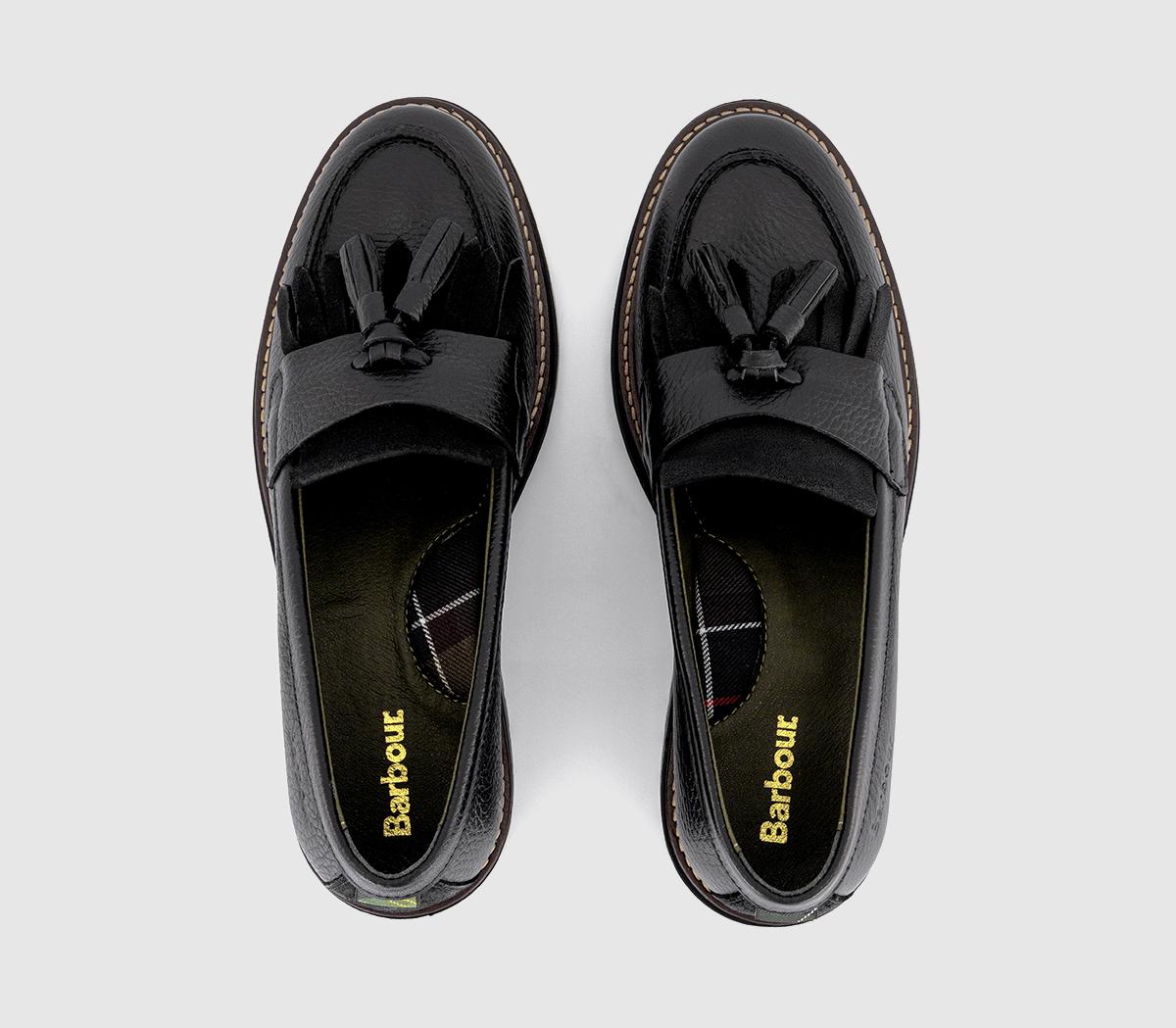 Barbour Dolores Tassel Trim Loafers Black - Women’s Loafers