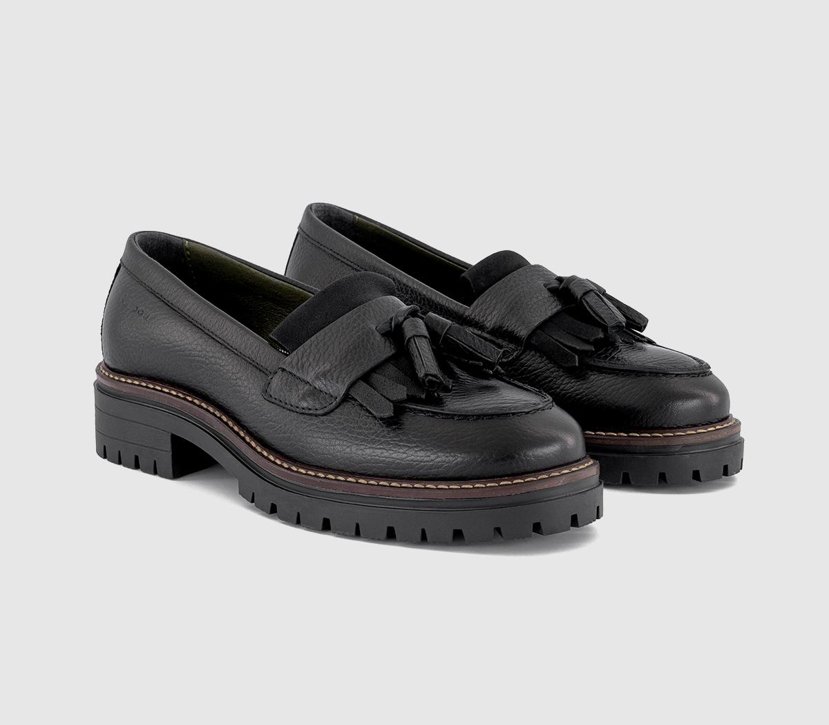 Barbour Dolores Tassel Trim Loafers Black - Women’s Loafers