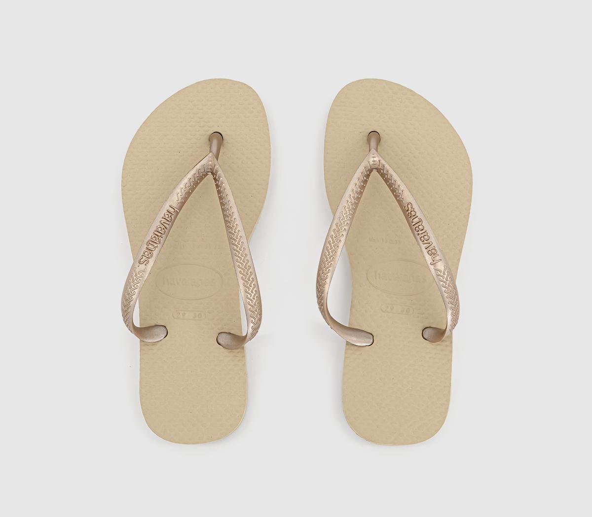 HavaianasHavaianas Kids Slim Flip Flops HavaianasHavaianas Kids Slim Flip FlopsSand Grey Light Golden