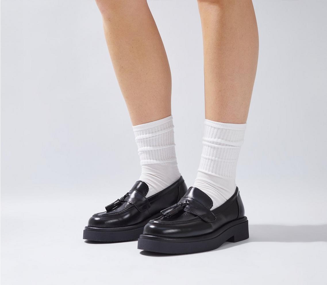 Office 'Alfie' Chunky Loafers Black Leather
