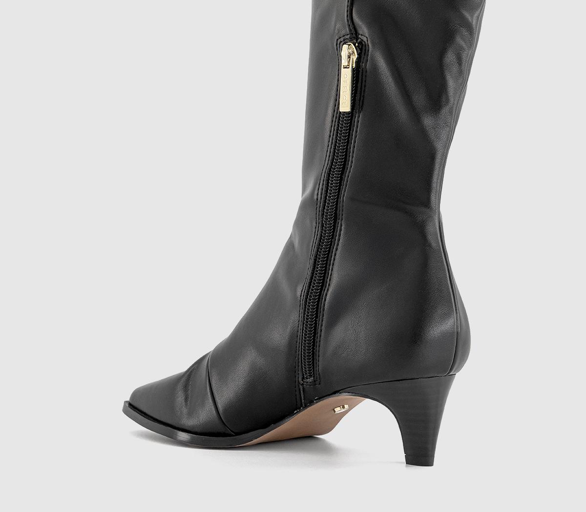OFFICEKarissa Curve Heel Knee High Boots OFFICEKarissa Curve Heel Knee High BootsBlack