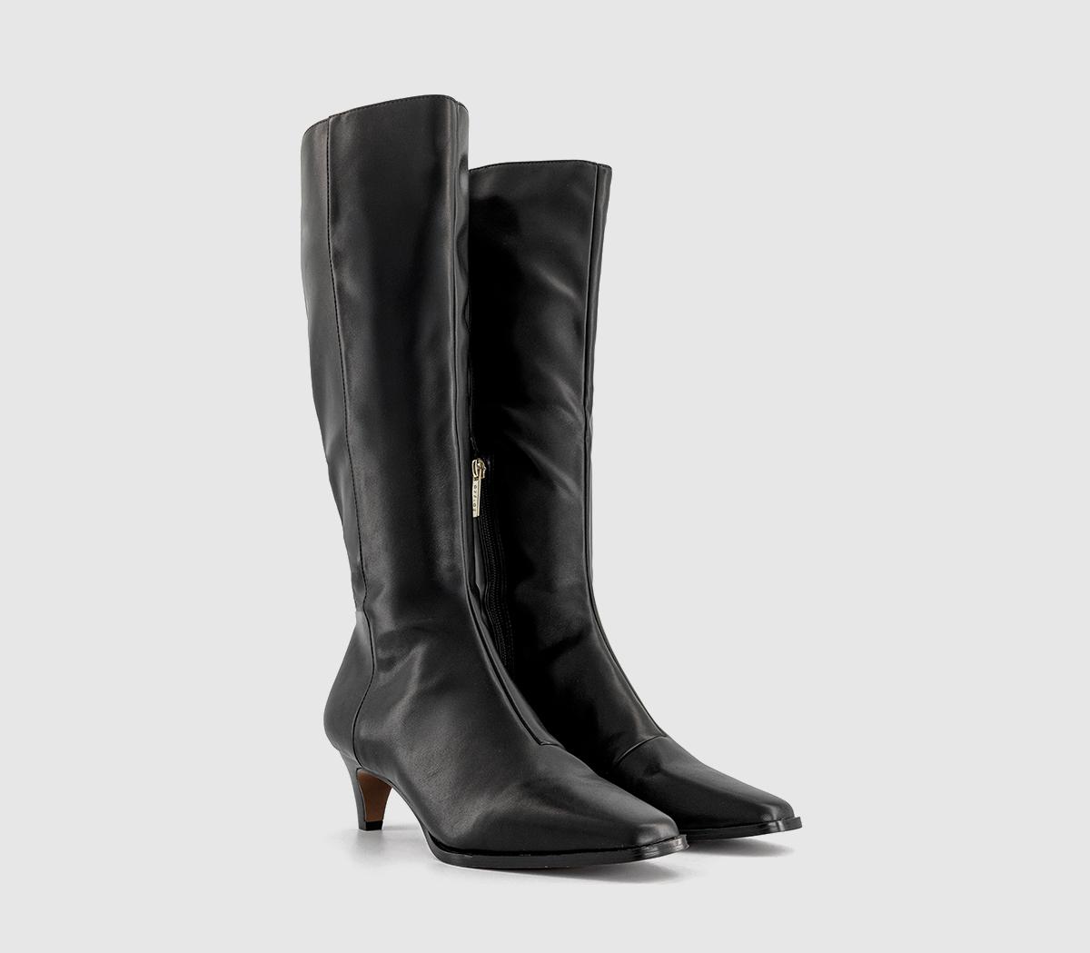OFFICEKarissa Curve Heel Knee High Boots OFFICEKarissa Curve Heel Knee High BootsBlack