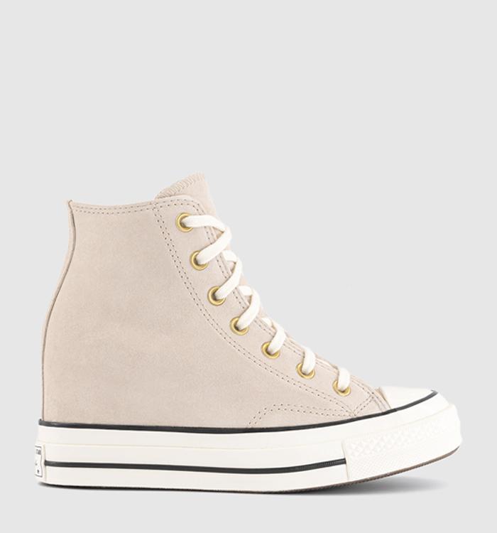 Converse Chuck Taylor All Star Wedge Trainers Warm Clay Egret Black