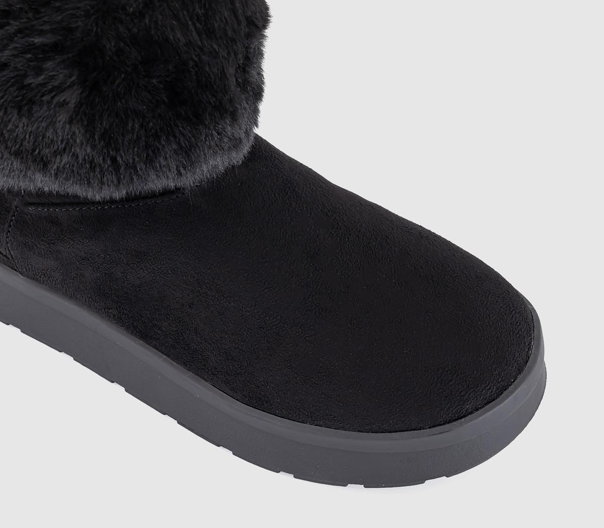 EARTHADDICTAvid Faux Fur Cuff Boots EARTHADDICTAvid Faux Fur Cuff BootsBlack