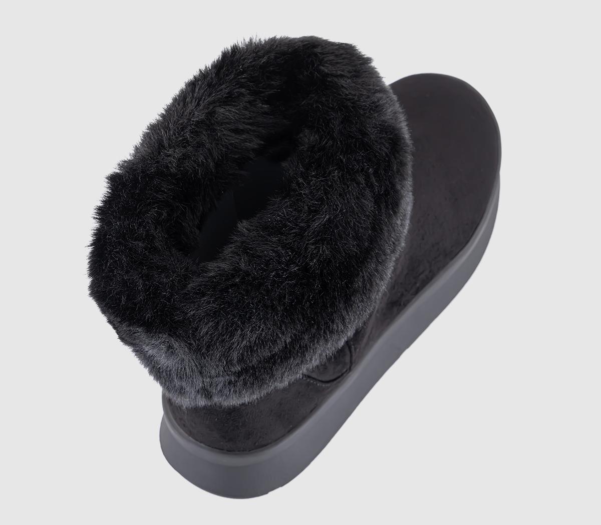 EARTHADDICTAvid Faux Fur Cuff Boots EARTHADDICTAvid Faux Fur Cuff BootsBlack