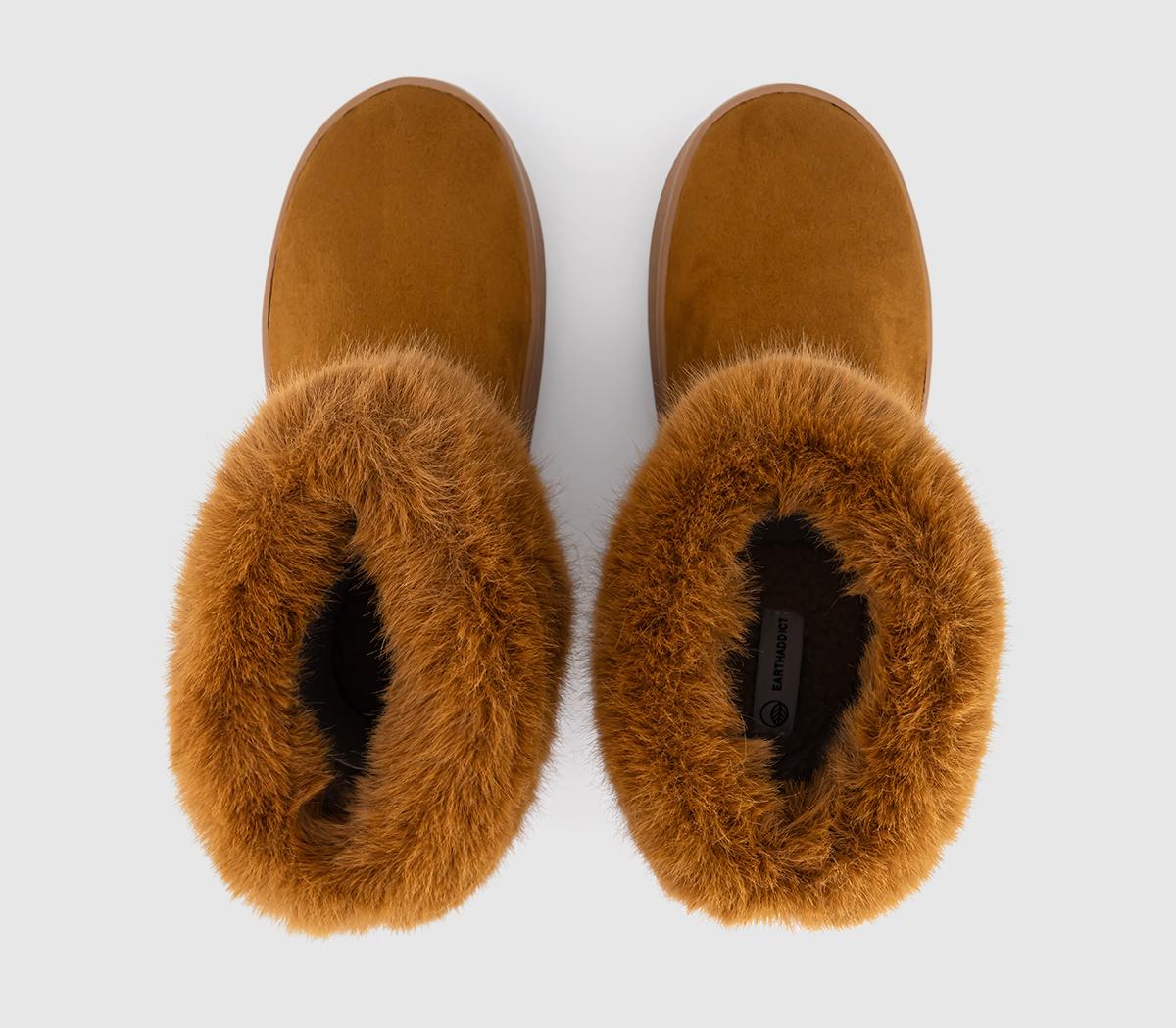 EARTHADDICT Earth Addict: Avid Cosy Faux Fur Cuff Boot EARTHADDICT Earth Addict: Avid Cosy Faux Fur Cuff Boot Tan
