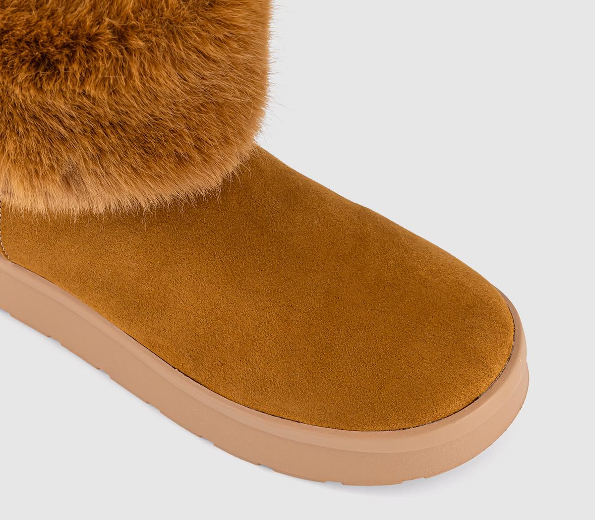 EARTHADDICT Earth Addict: Avid Cosy Faux Fur Cuff Boot EARTHADDICT Earth Addict: Avid Cosy Faux Fur Cuff Boot Tan