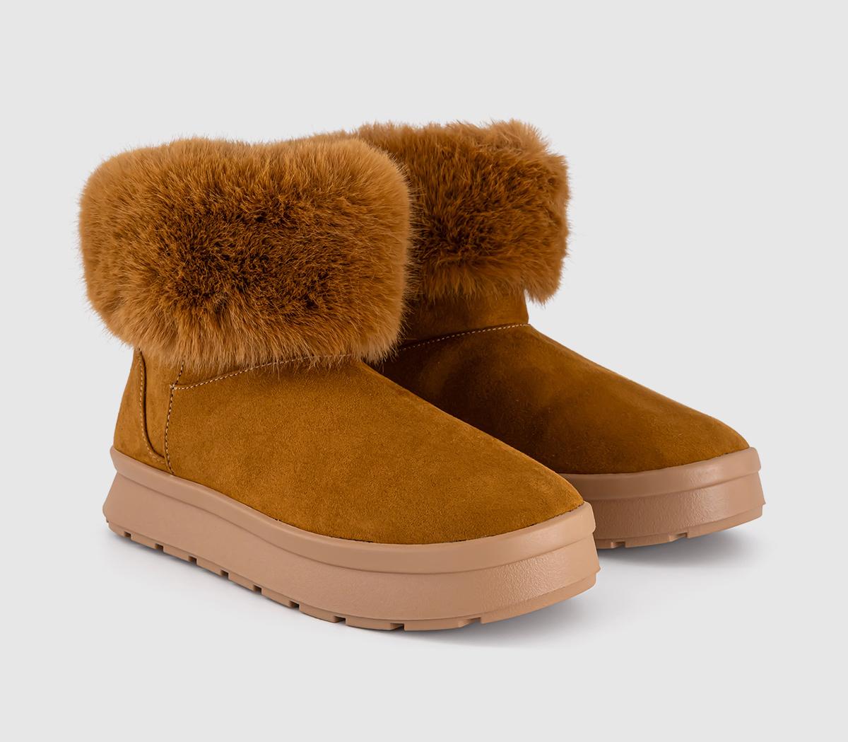 EARTHADDICT Earth Addict: Avid Cosy Faux Fur Cuff Boot EARTHADDICT Earth Addict: Avid Cosy Faux Fur Cuff Boot Tan
