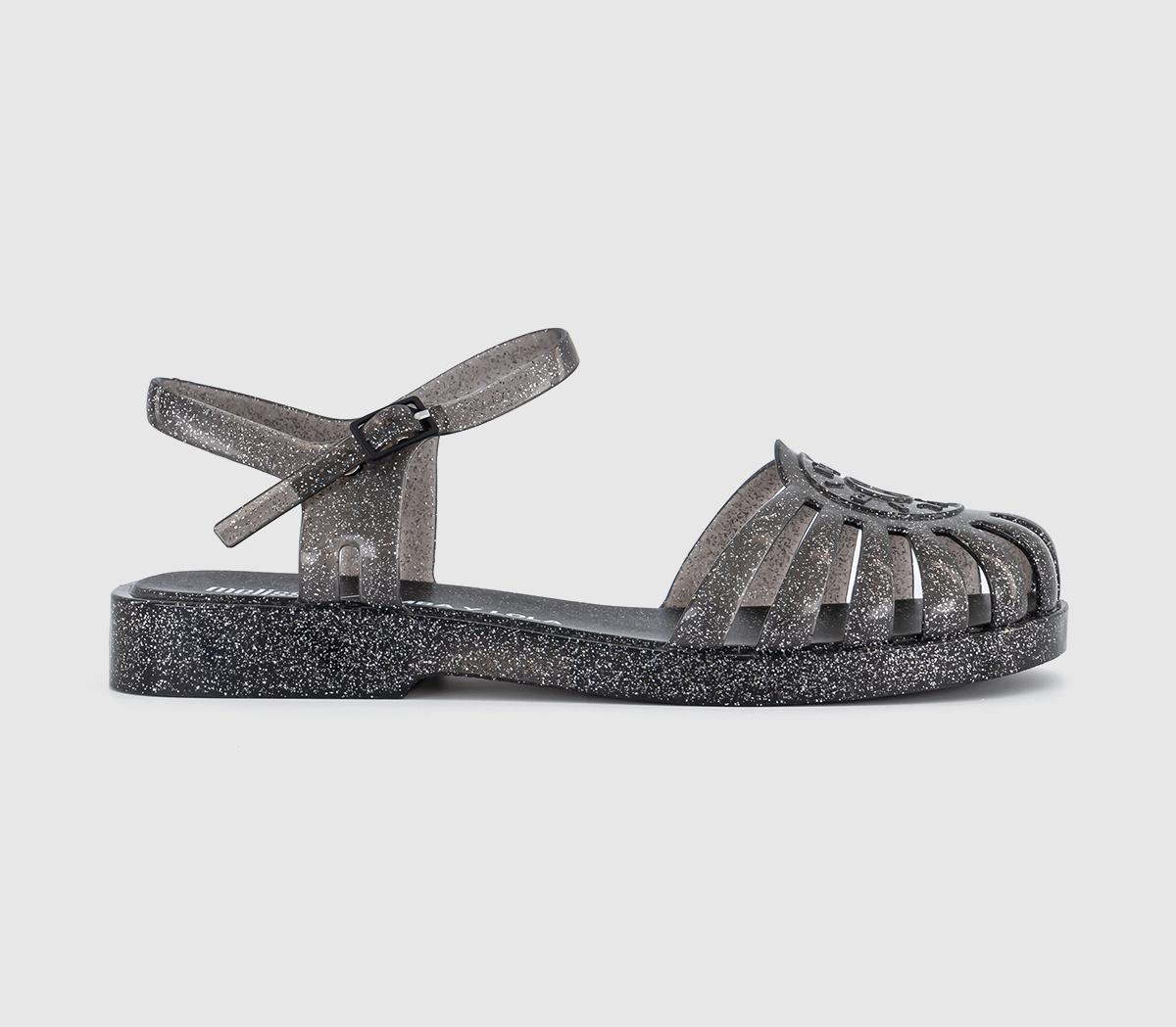 MelissaPossesion X Bimba Y Lola SandalsBlack Silver Glitter