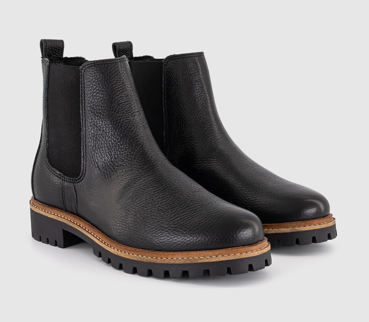 OFFICEAlma Contrast Rand Chelsea Boots OFFICEAlma Contrast Rand Chelsea BootsBlack Leather
