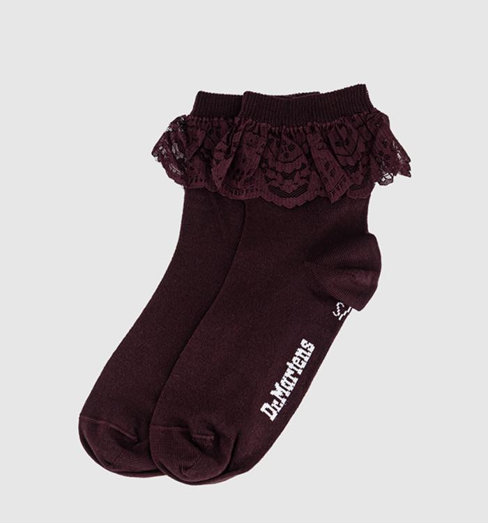 Dr. Martens Frill Socks Burgundy