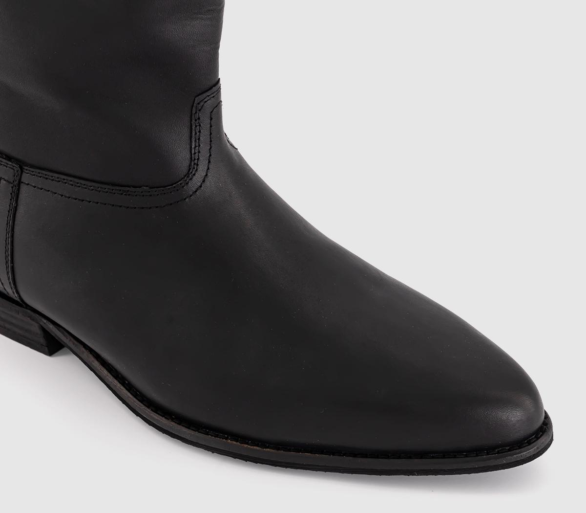BRONXKendra Western High Boots BRONXKendra Western High BootsVintage Black Leather