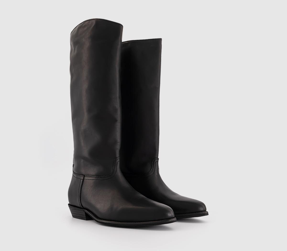 BRONXKendra Western High Boots BRONXKendra Western High BootsVintage Black Leather