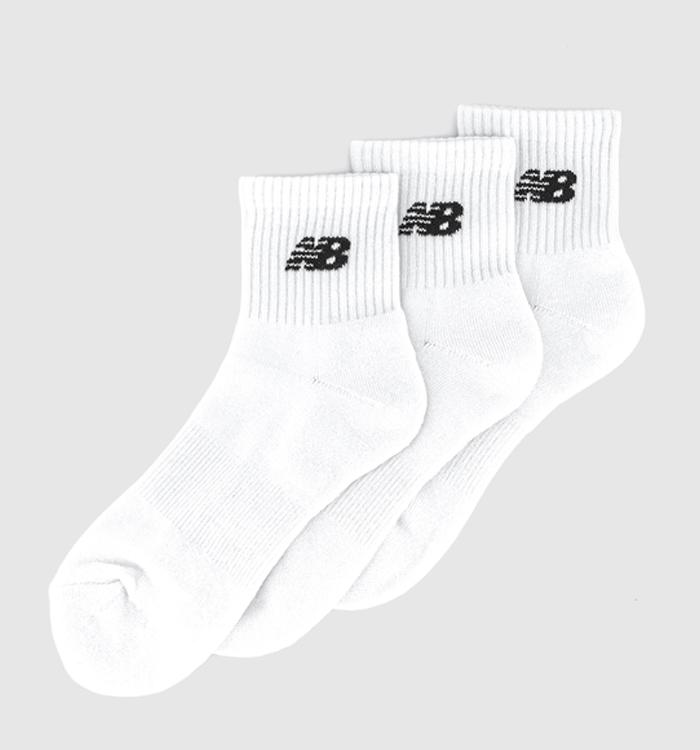 New Balance Socks Everyday Ankle Sock 3 Pack White Black