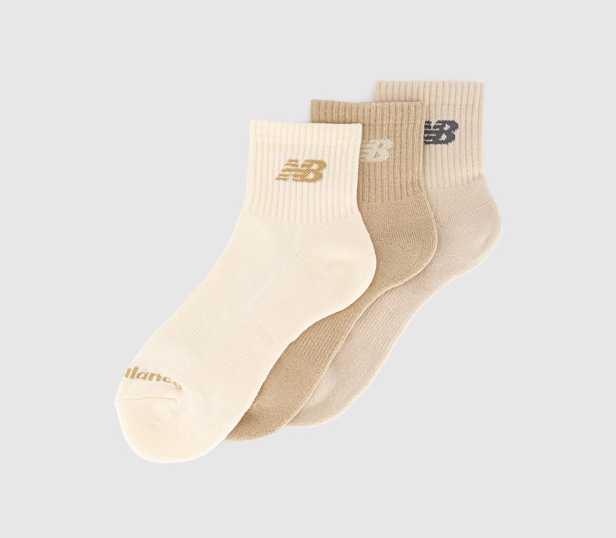 New Balance SocksEveryday Ankle Socks 3 PackCream Beige