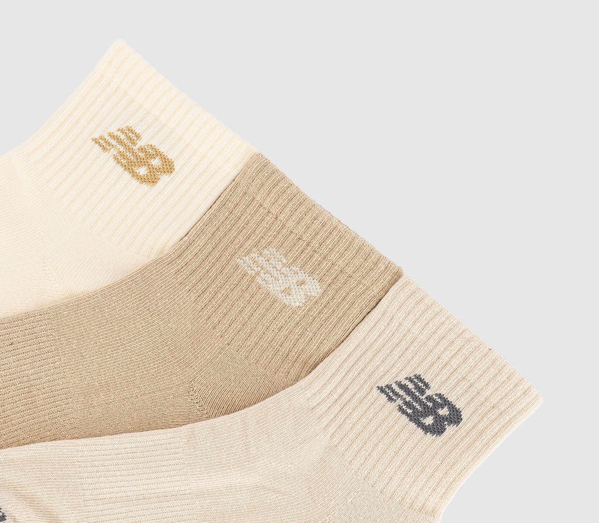 New Balance SocksEveryday Ankle Socks 3 PackCream Beige