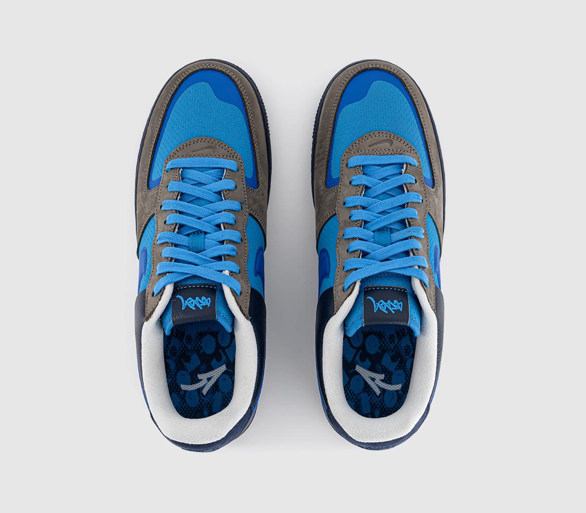 NikeStash x Nike Air Force 1 SP TrainersSoft Grey Varsity Royal Harbor Blue
