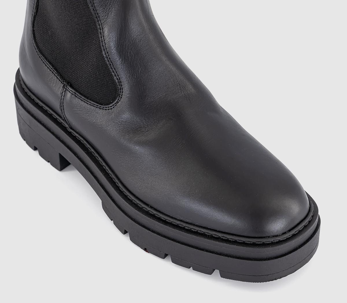 OFFICEKamala Knee High Chelsea Boots OFFICEKamala Knee High Chelsea BootsBlack Leather