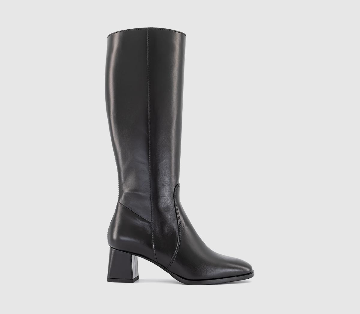 Office black knee high boots on sale