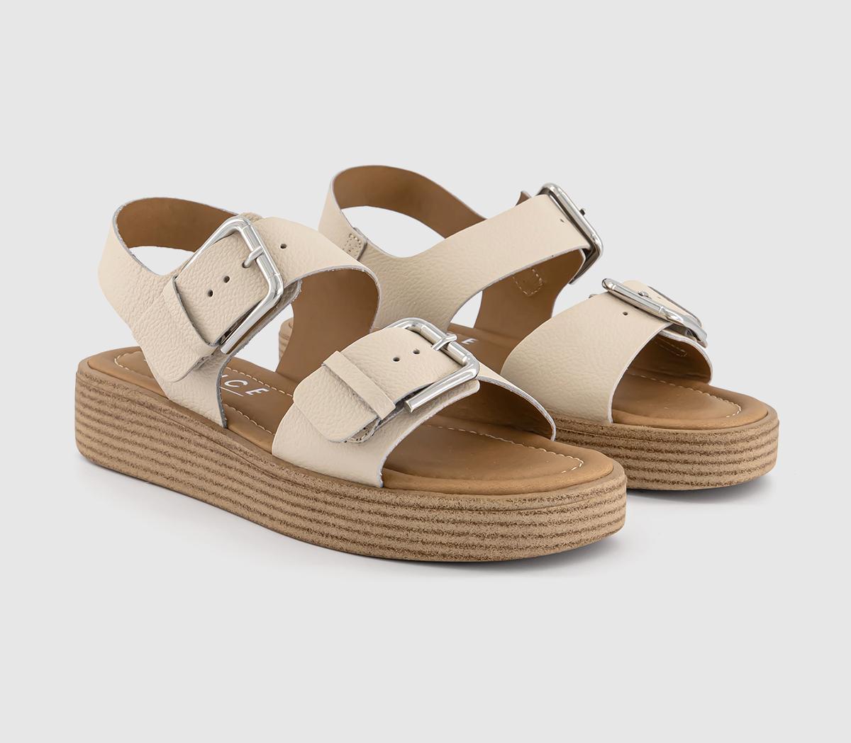 OFFICESara Two Part Wedge Sandals OFFICESara Two Part Wedge SandalsWhite Leather