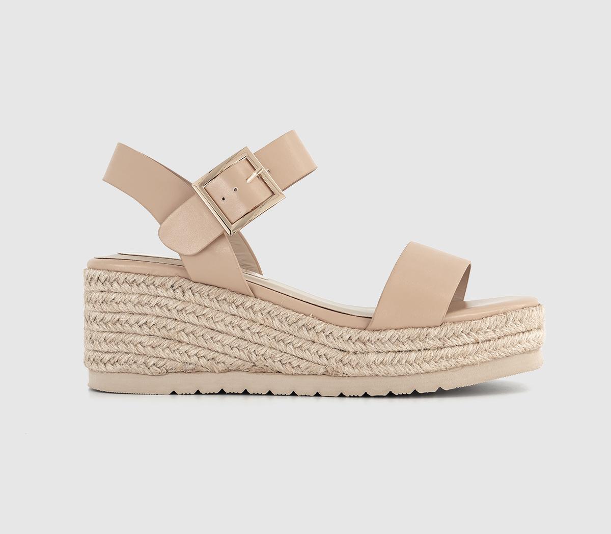 OFFICEMethod Two Part Espadrille Wedges OFFICEMethod Two Part Espadrille WedgesBeige
