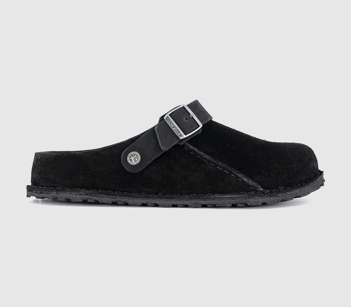 Birkenstock Mens Lutry Clogs Black Suede, 9.5