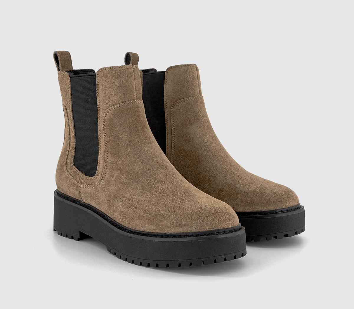OFFICEAura Chunky Chelsea Boot OFFICEAura Chunky Chelsea BootTaupe Suede