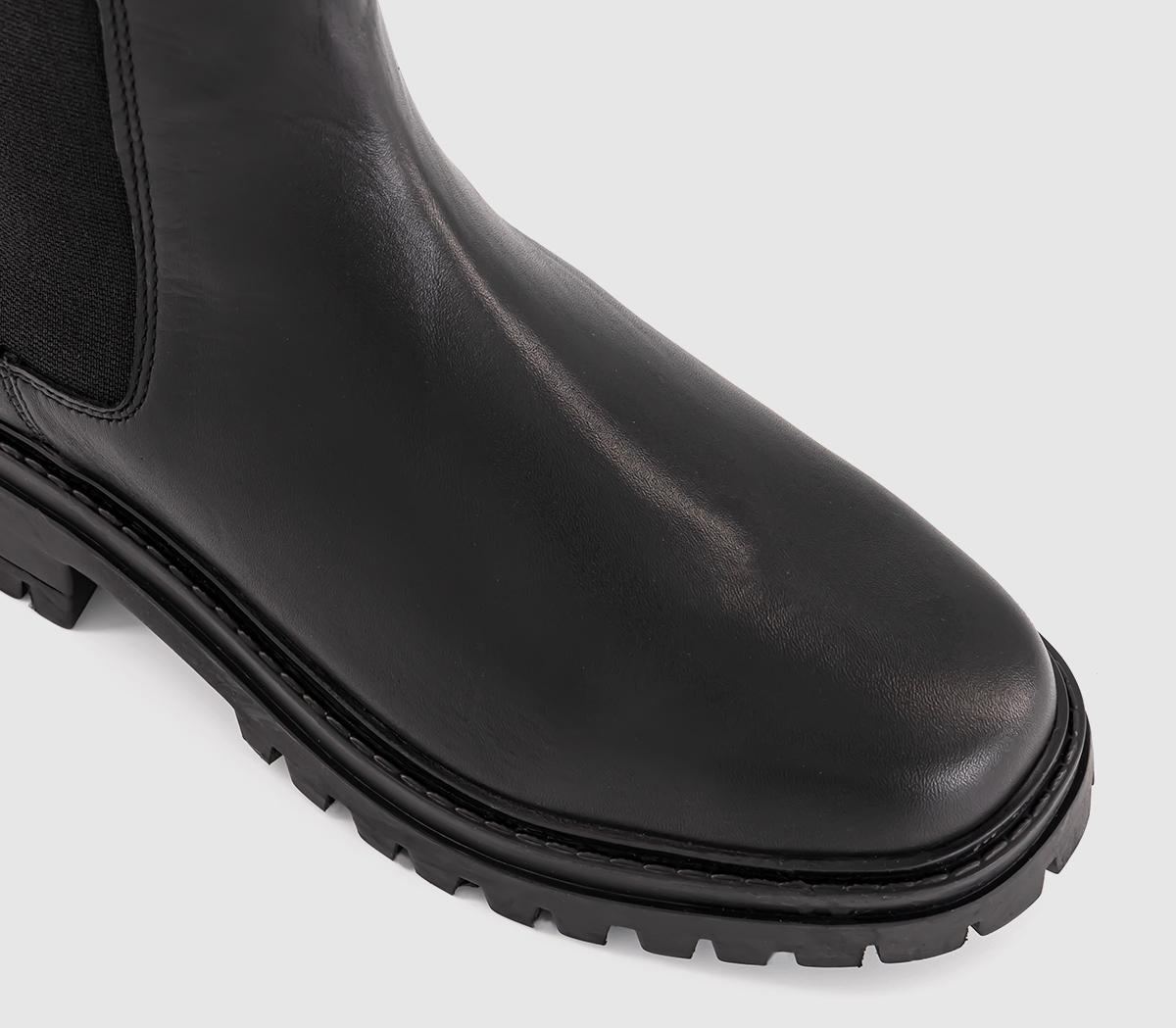OFFICEAdeline Square Toe Chelsea Boots OFFICEAdeline Square Toe Chelsea BootsBlack Leather
