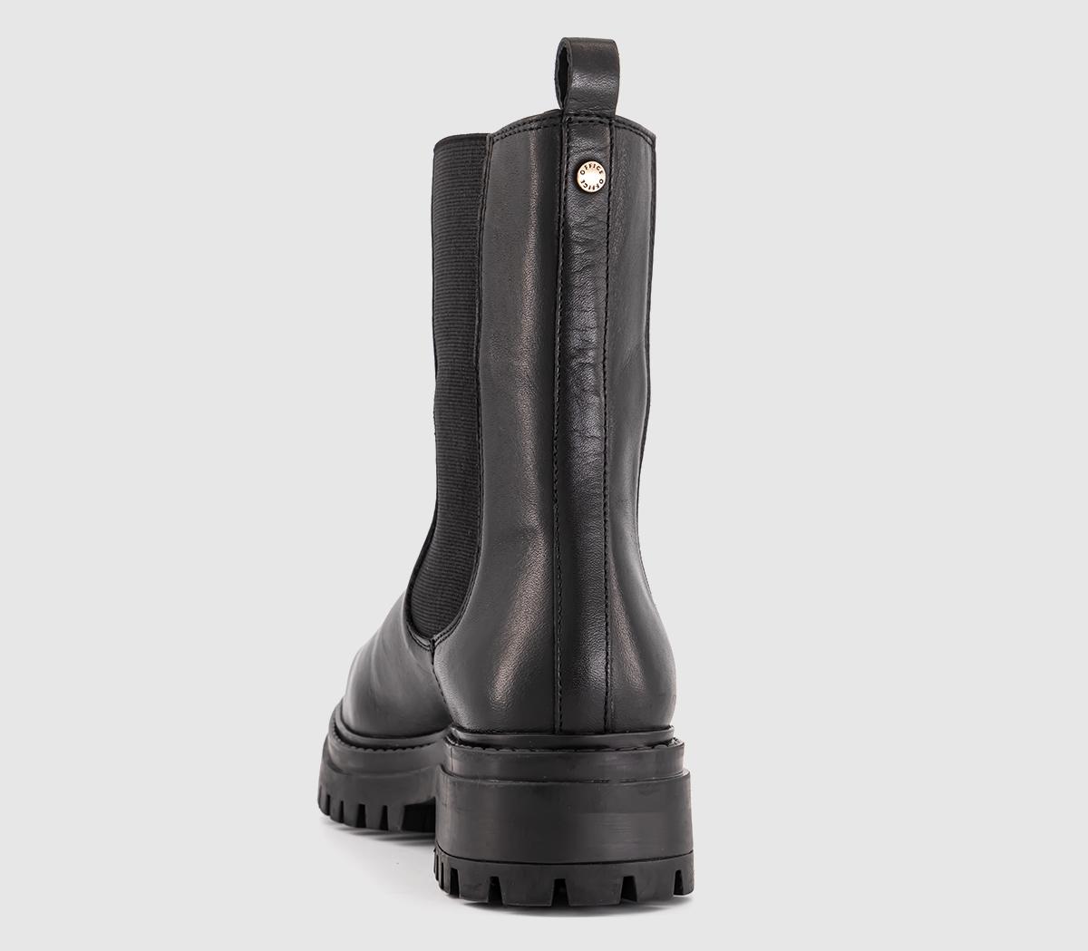 OFFICEAdeline Square Toe Chelsea Boots OFFICEAdeline Square Toe Chelsea BootsBlack Leather