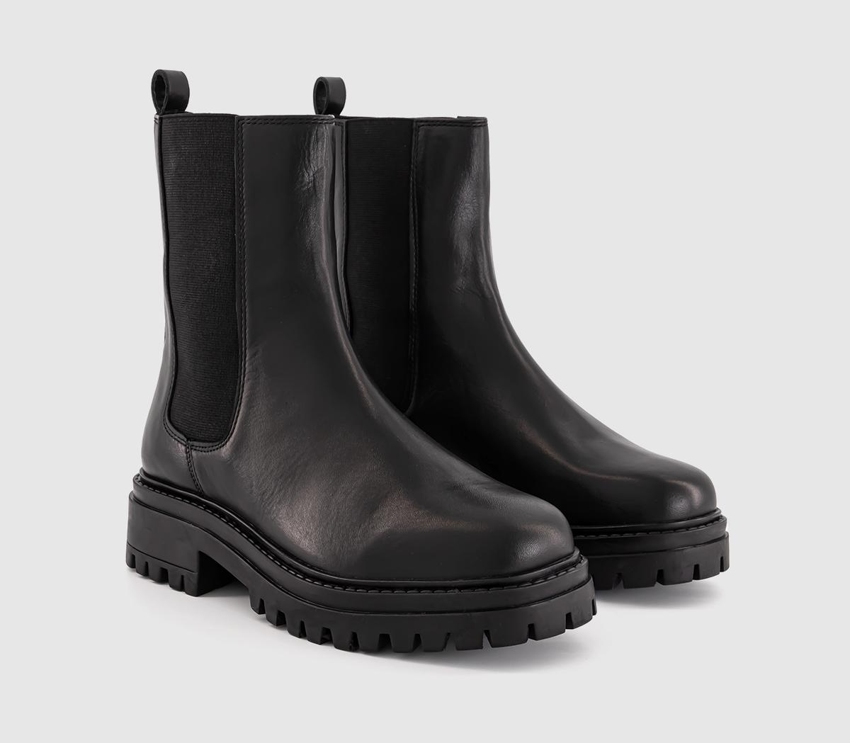 OFFICEAdeline Square Toe Chelsea Boots OFFICEAdeline Square Toe Chelsea BootsBlack Leather