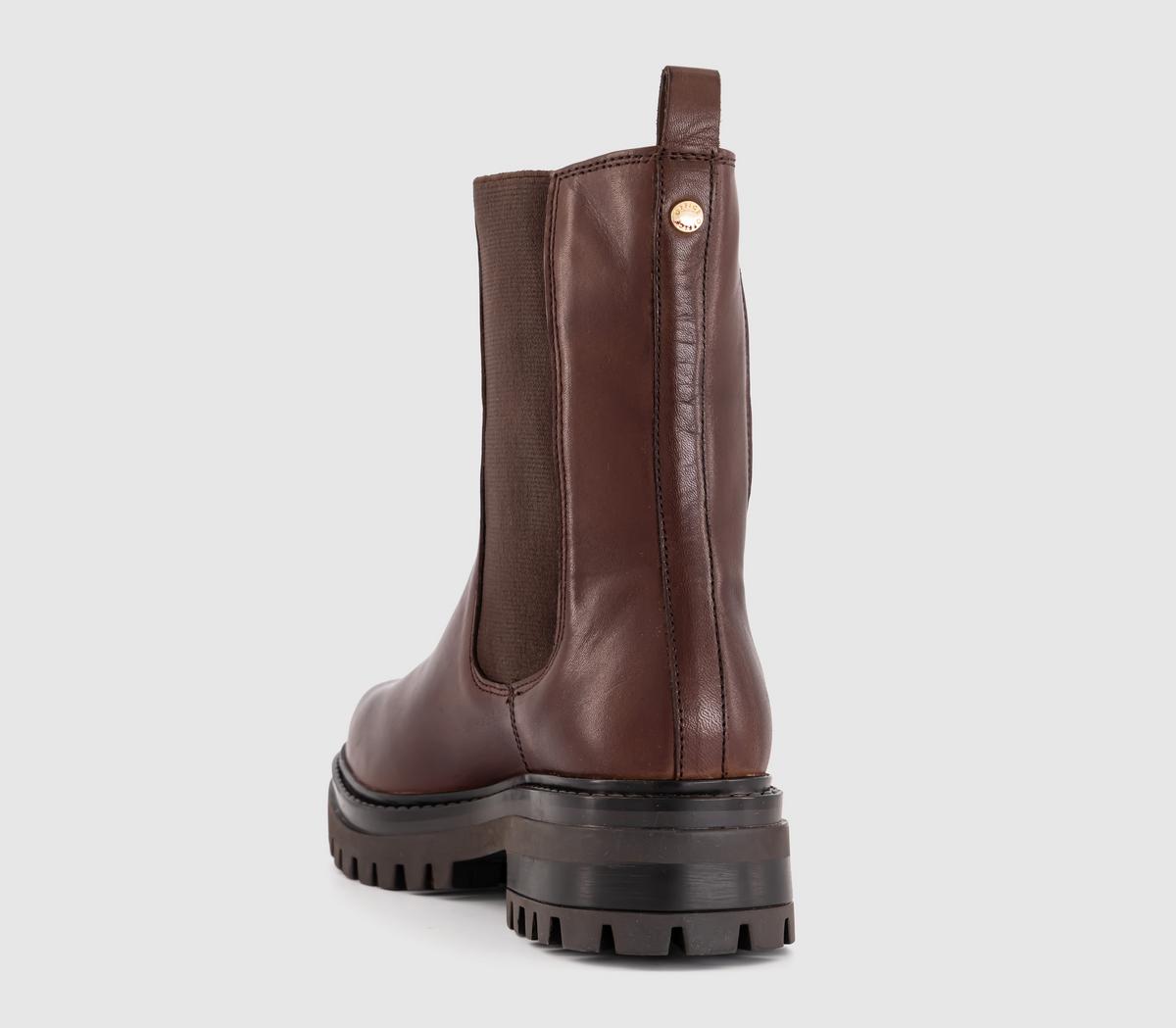 OFFICE Adeline Square Toe Chelsea Boots OFFICE Adeline Square Toe Chelsea Boots Brown Leather