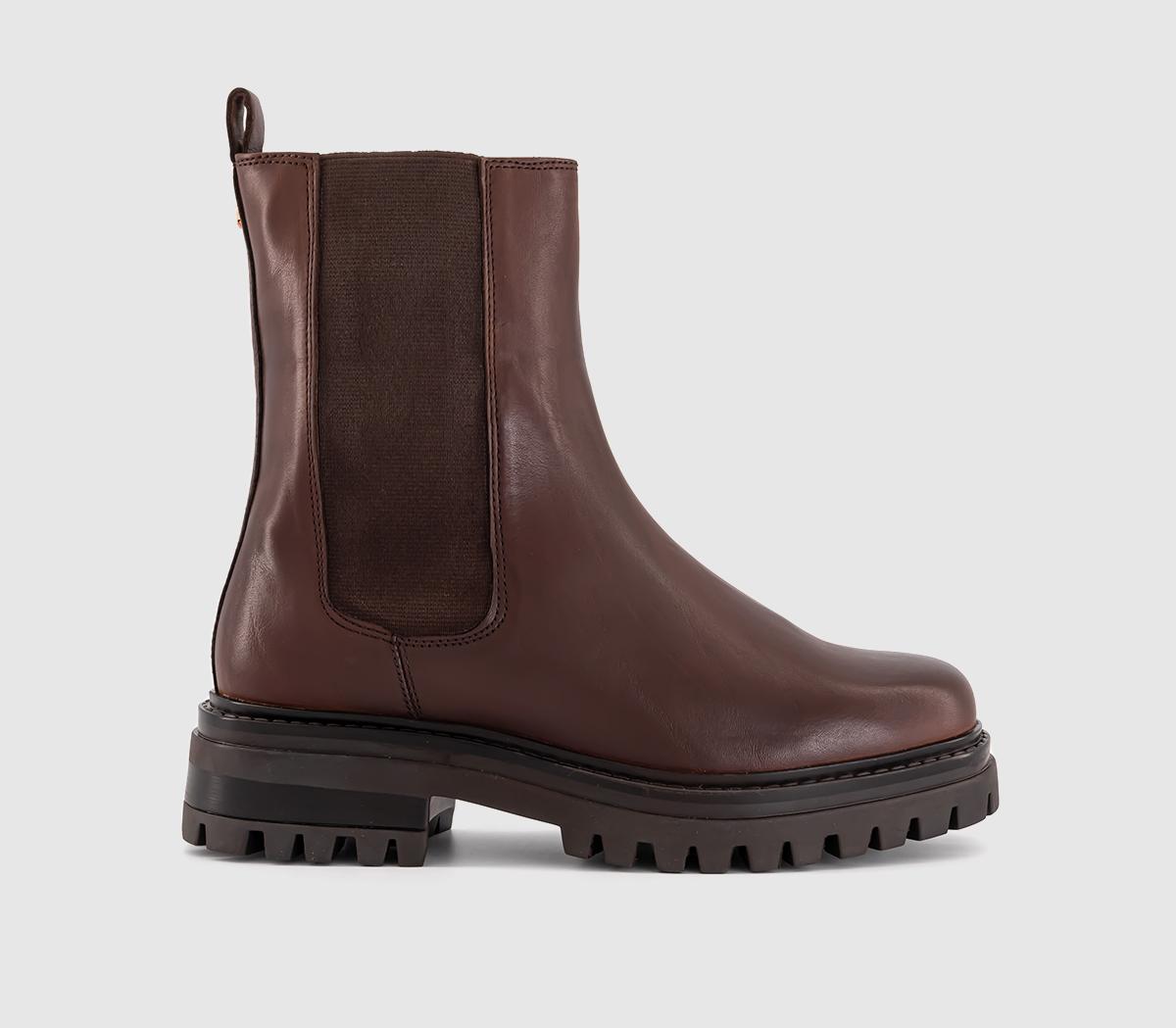 OFFICEAdeline Square Toe Chelsea Boots OFFICEAdeline Square Toe Chelsea BootsBrown Leather