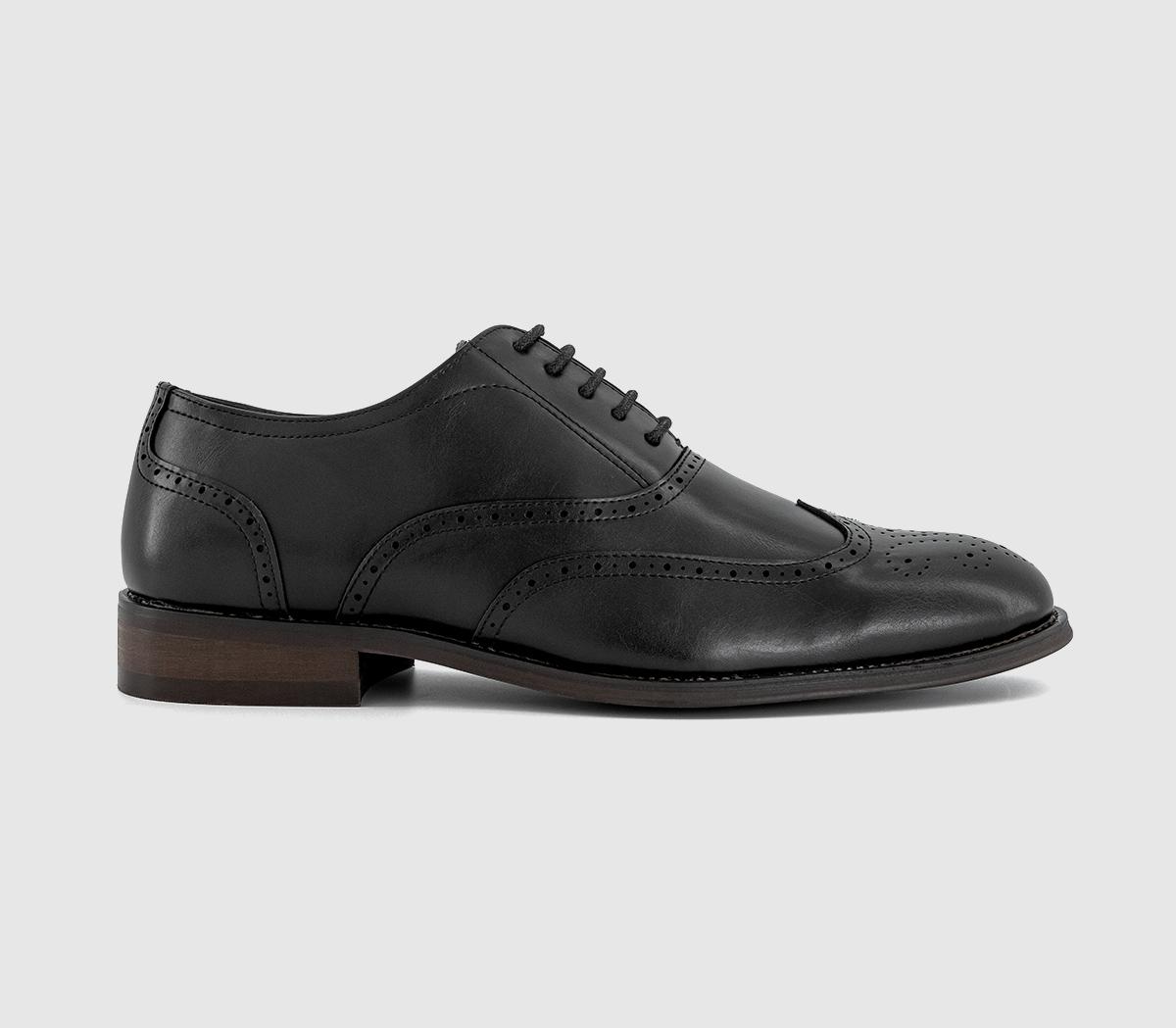 OFFICE Mens Marcellus Oxford Brogue Shoes Black, 6