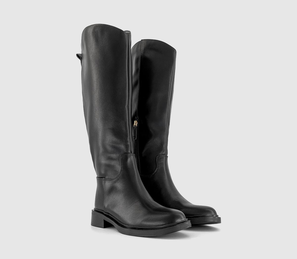 OFFICEKassidy Clean Sole Knee High Boots OFFICEKassidy Clean Sole Knee High BootsBlack Pu