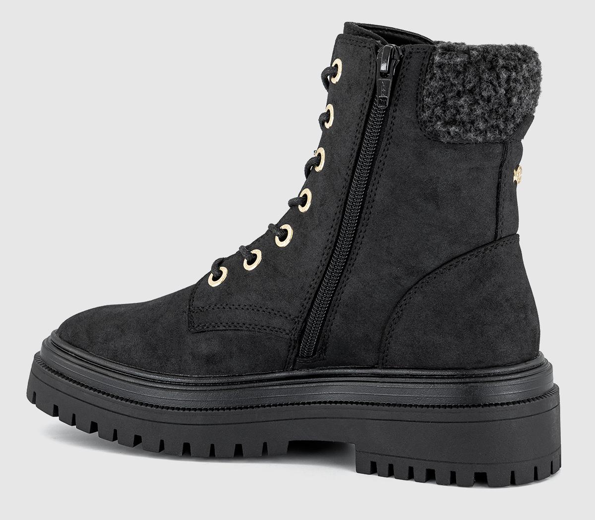EARTHADDICTEarth Addict: Adar Borg Cuff Lace Up Ankle Boots EARTHADDICTEarth Addict: Adar Borg Cuff Lace Up Ankle BootsBlack
