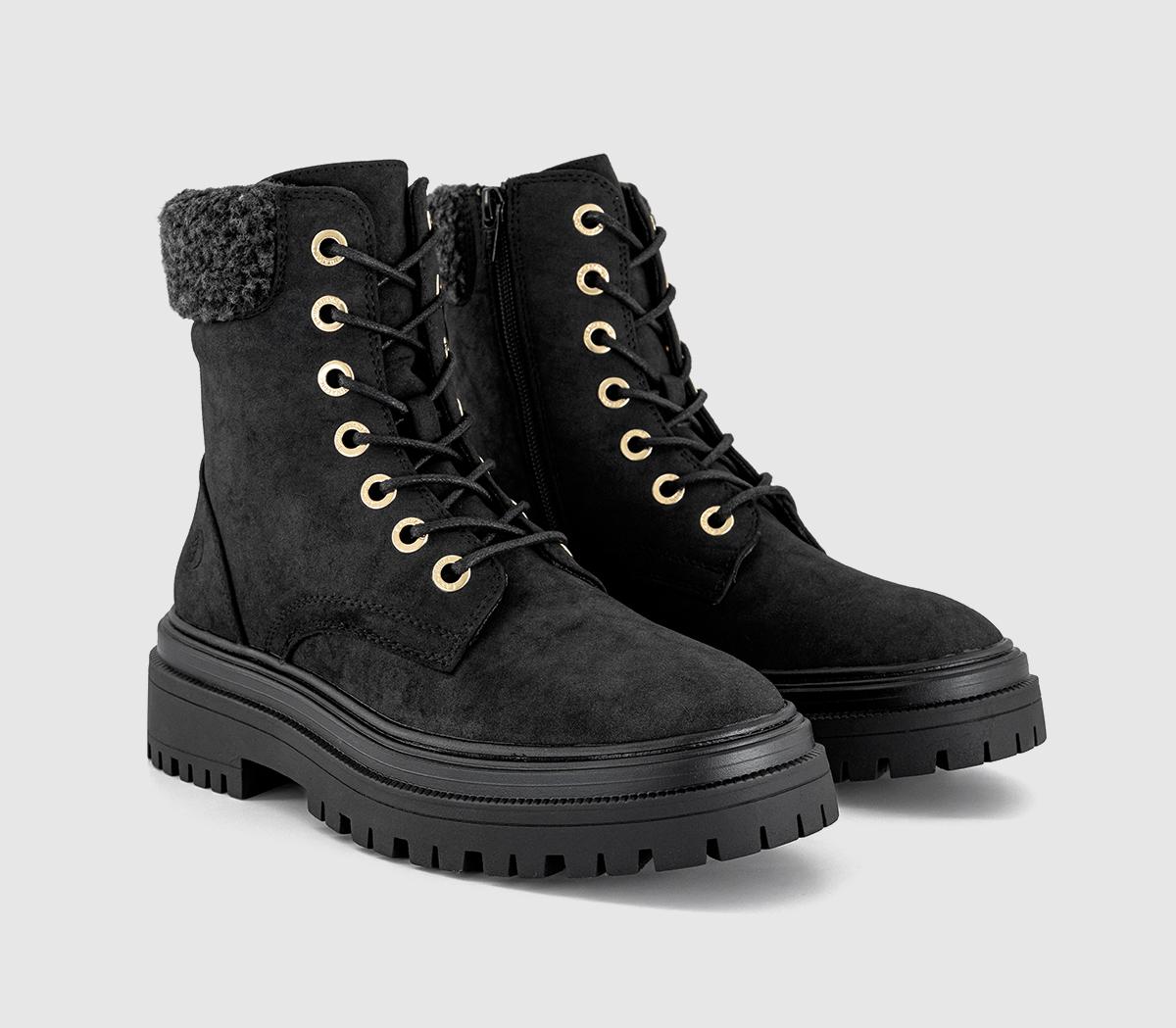 EARTHADDICTEarth Addict: Adar Borg Cuff Lace Up Ankle Boots EARTHADDICTEarth Addict: Adar Borg Cuff Lace Up Ankle BootsBlack