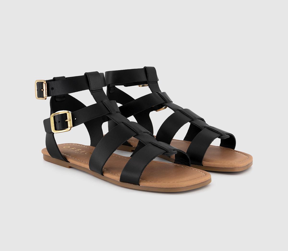 OFFICE Skyler Gladiator Sandals OFFICE Skyler Gladiator Sandals Black