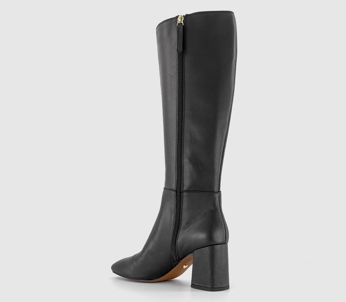 OFFICEKassie Block Heel Chelsea Knee High Boots OFFICEKassie Block Heel Chelsea Knee High BootsBlack Leather