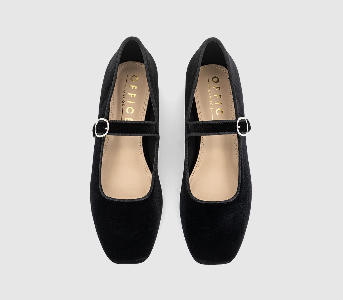 OFFICEFanfare Single Strap Mary Jane Ballet FlatsBlack Velvet