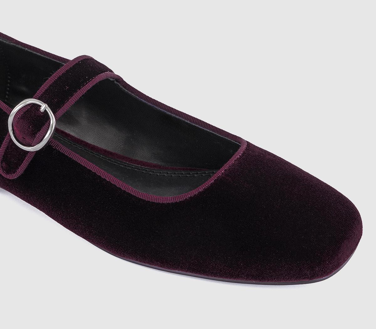 OFFICEFanfare Single Strap Mary Jane Ballet Flats OFFICEFanfare Single Strap Mary Jane Ballet FlatsBurgundy Velvet