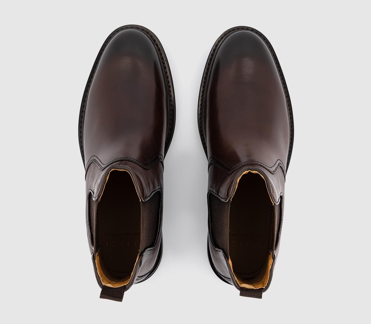 OFFICEBeaumont Panel Detail Chelsea Boots OFFICEBeaumont Panel Detail Chelsea BootsBrown Leather